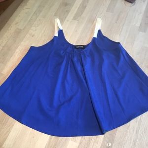fab’rik blue swing top, with straps. size L